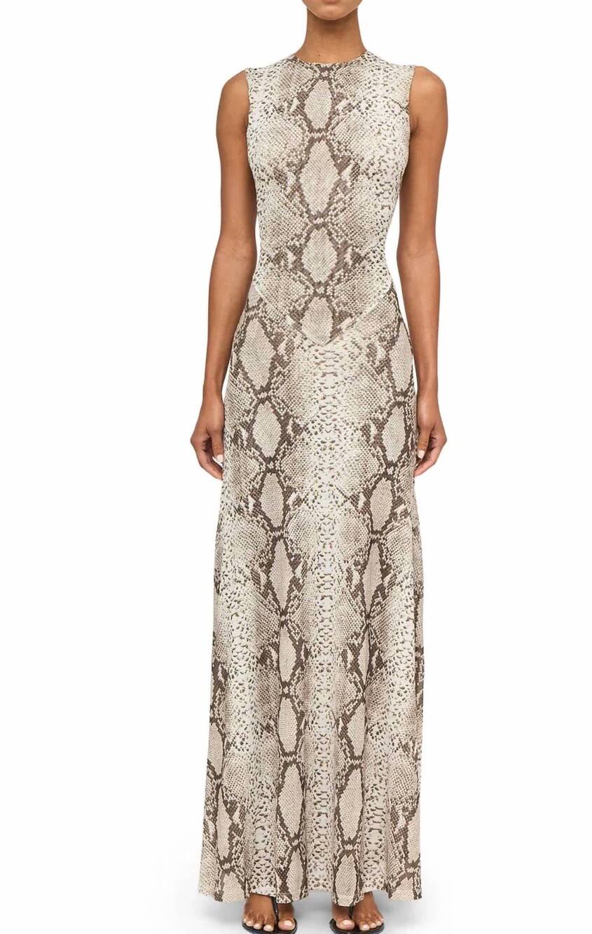 NEW RONNY KOBO uzina dress in beige